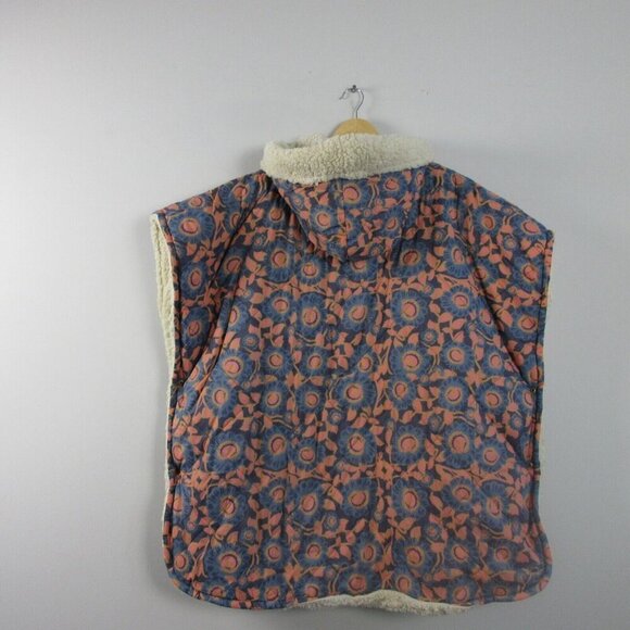 Natural Life Kimono Sherpa Jacket Women L XL Snap Hooded Boho Oversized Hood 764 - Picture 2 of 16